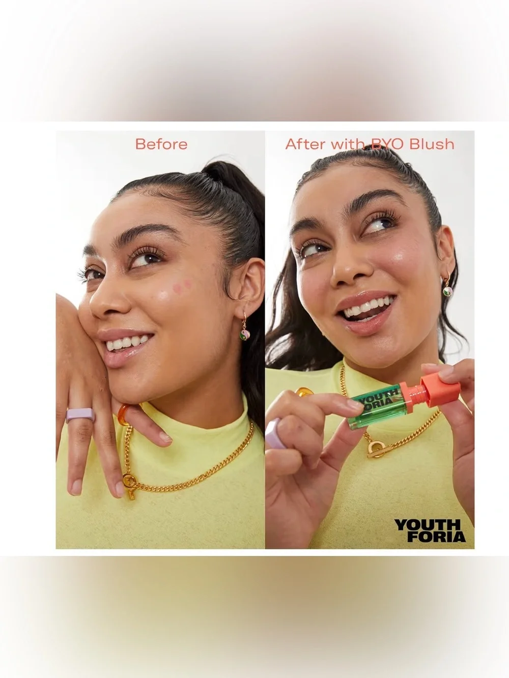 Youth Foria Color-Changing Blush Oil — Coral Orange